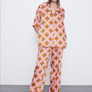 Zara Printed Pajama Style Set